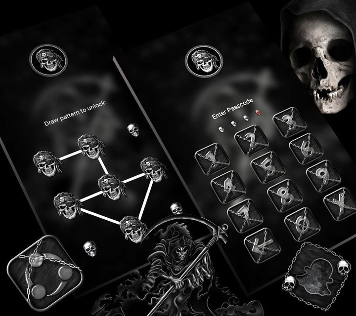 Skull Devil Launcher Theme_playmods.net