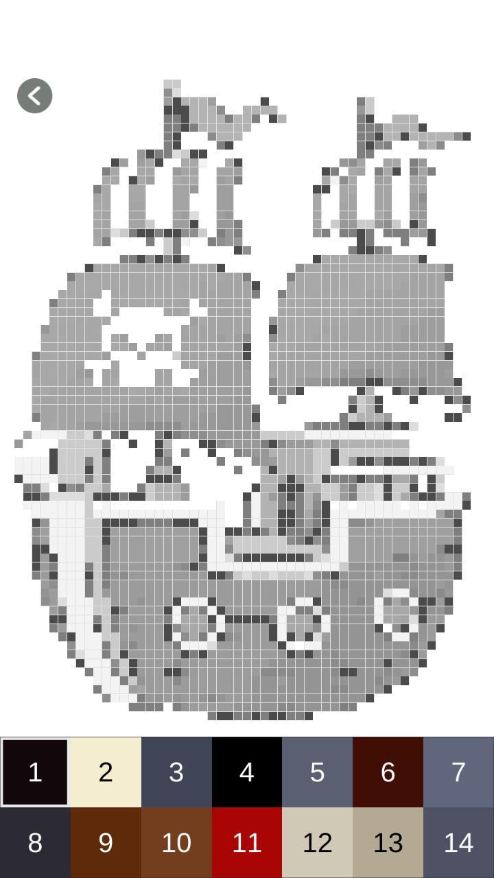 Pirate Sea Pixel Art Color_playmods.net