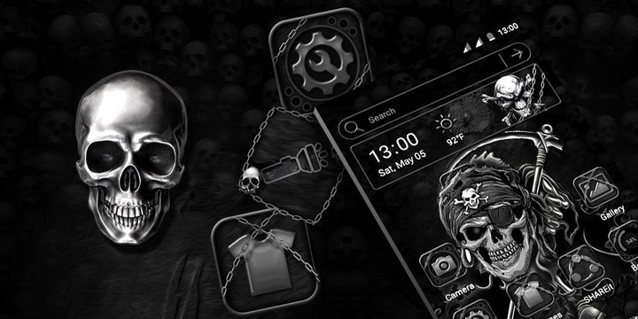 Skull Devil Launcher Theme_playmods.net