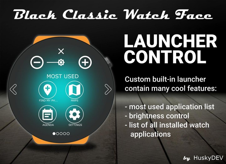 Black Classic Watch Face_playmods.net