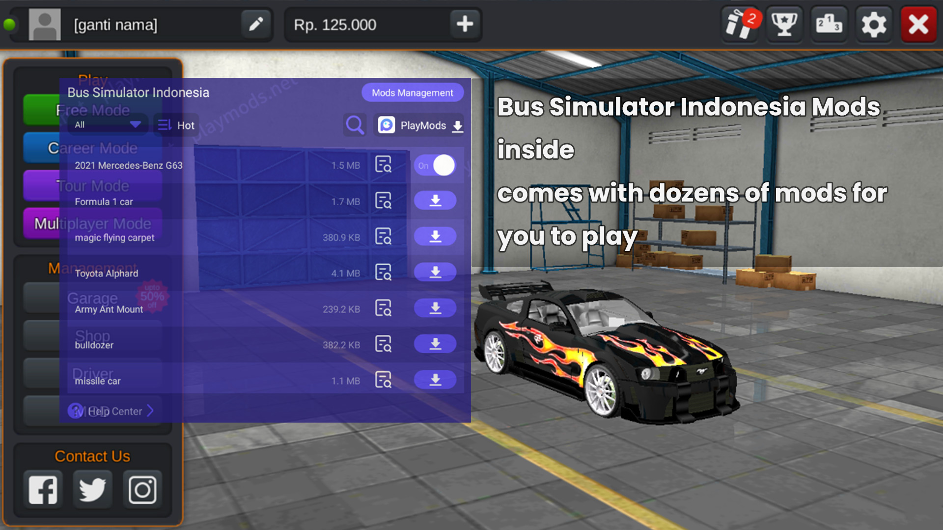 Bus Simulator Indonesia Mods Inside thumbnail
