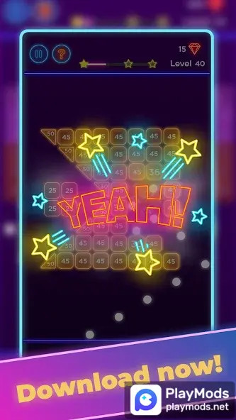 Brick Breaker - Neon Bricks(Unlimited Currency) screenshot image 1_playmods.net