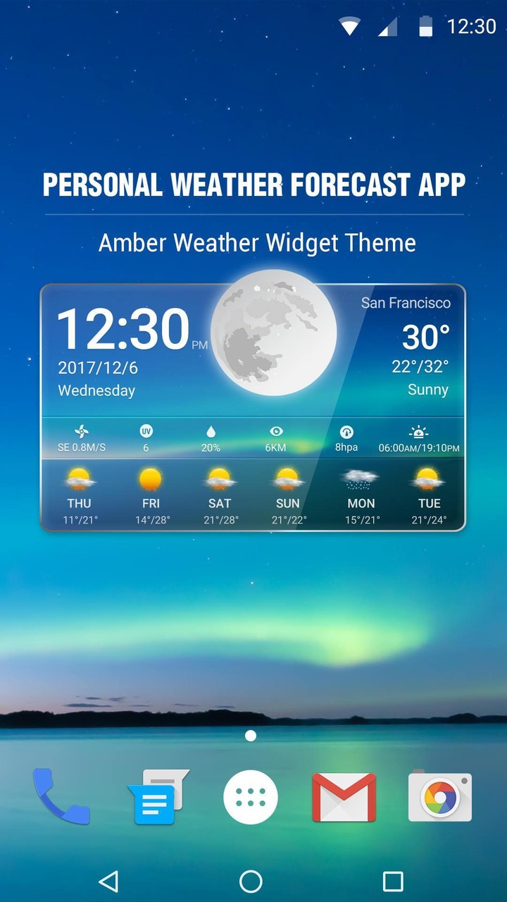 Transparent Weather & Clock App 2018_playmods.net