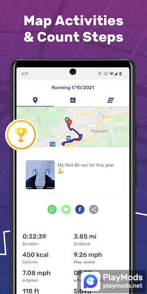 Running Tracker App - FITAPP(Premium Unlocked) screenshot image 3_playmods.net