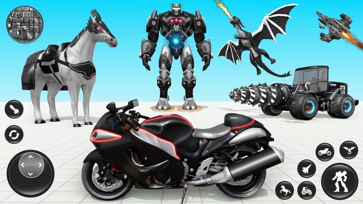 Robot Bike Shooting Game_playmods.net