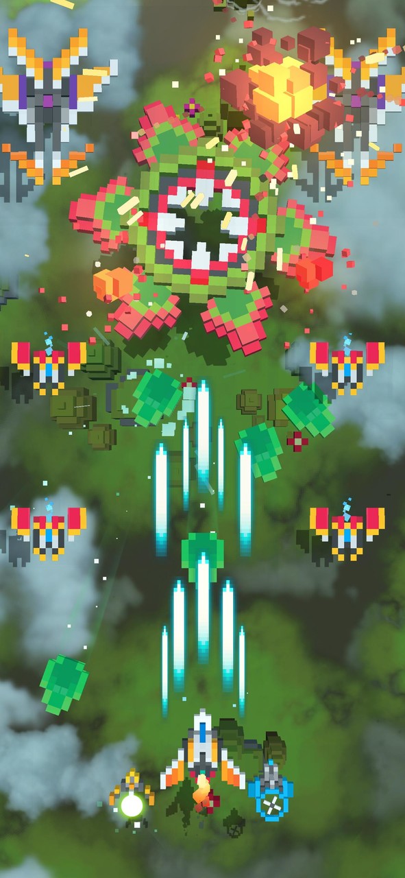 Sky Wings: Pixel Fighter 3D_playmods.net