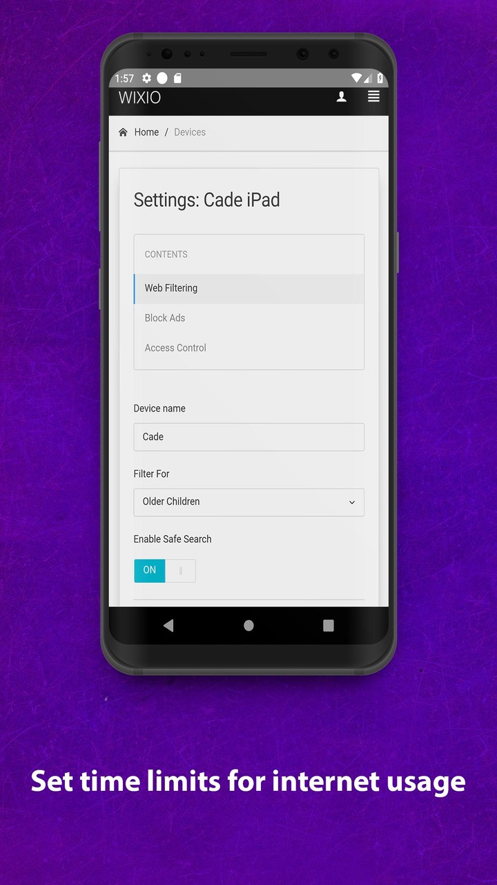 Wixio Parental Controls_playmods.net