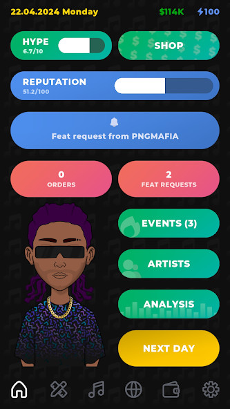 Rapper Life Simulator(Unlimited Resources) screenshot image 1_playmods.net