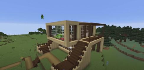 How to Build a Modern Wooden House in Minecraft Tutorial  - playmods.net