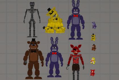 FNAF Various Characters Mod For Melon Playground Mods