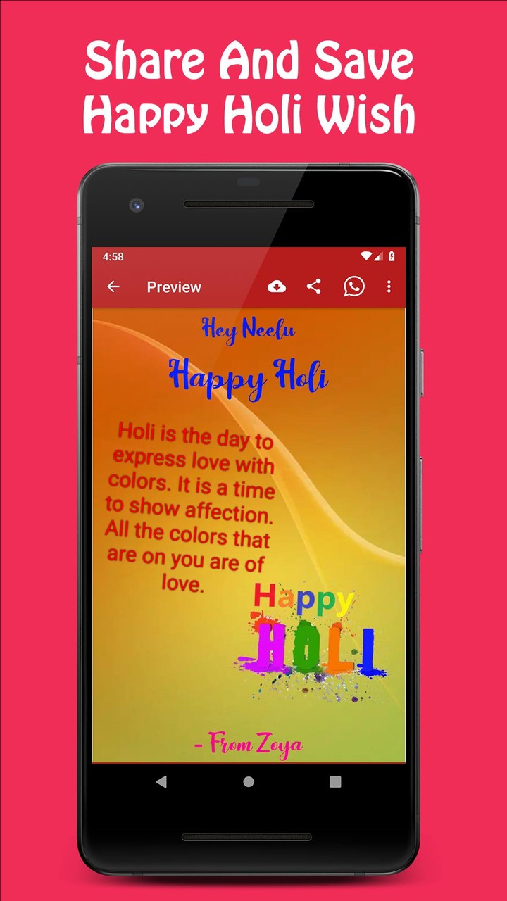 Happy Holi Greeting Card Maker 2021_playmods.net