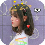 Live face sticker sweet camera_playmods.net