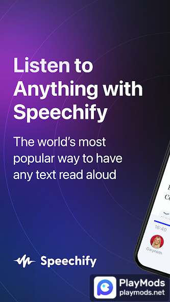 Speechify Text to Speech Voice(Premium Unlocked) screenshot image 1_playmods.net