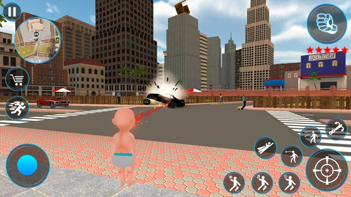 Baby Police Super Rope Hero_playmods.net
