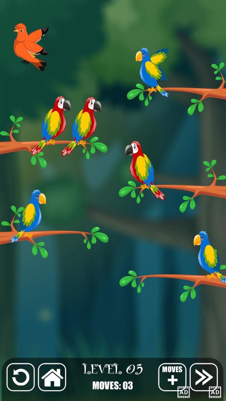 Bird Sorting Fun Puzzle Game_playmods.net