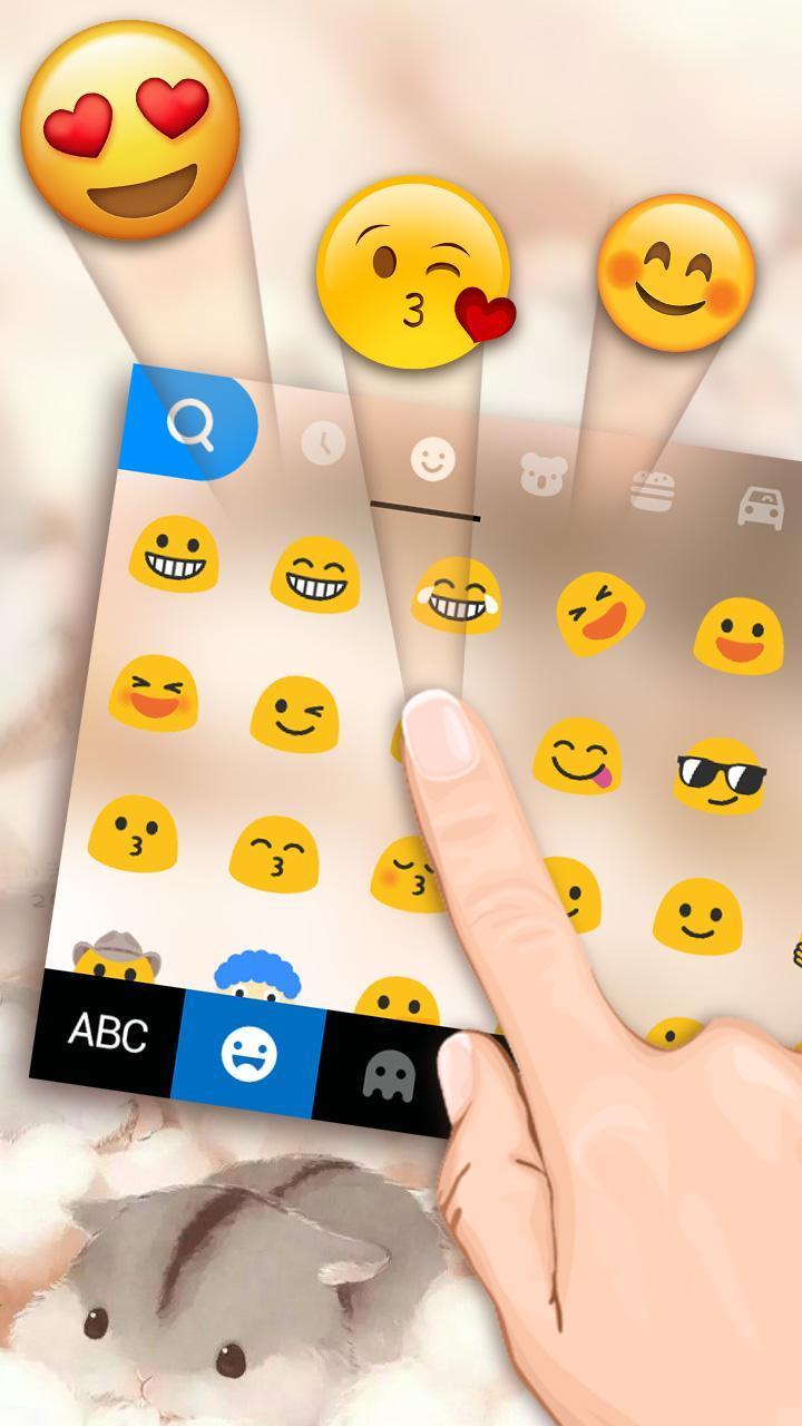 Cute Furry Hamsters Keyboard Theme_playmods.net