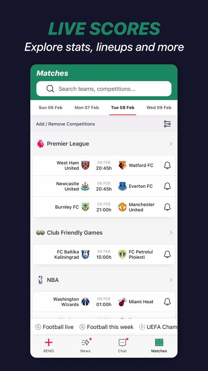 Sportening - App for True Fans_playmods.net