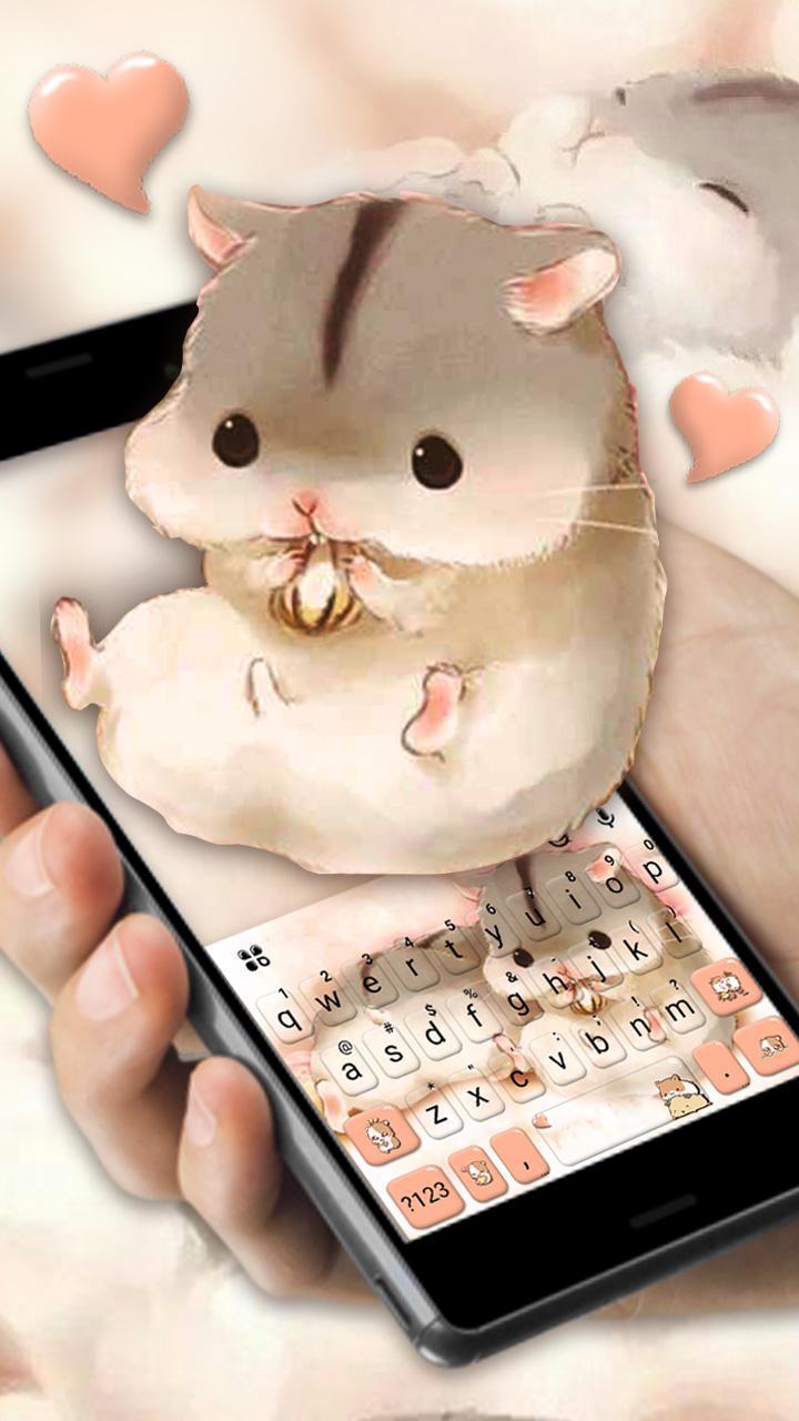 Cute Furry Hamsters Keyboard Theme_playmods.net