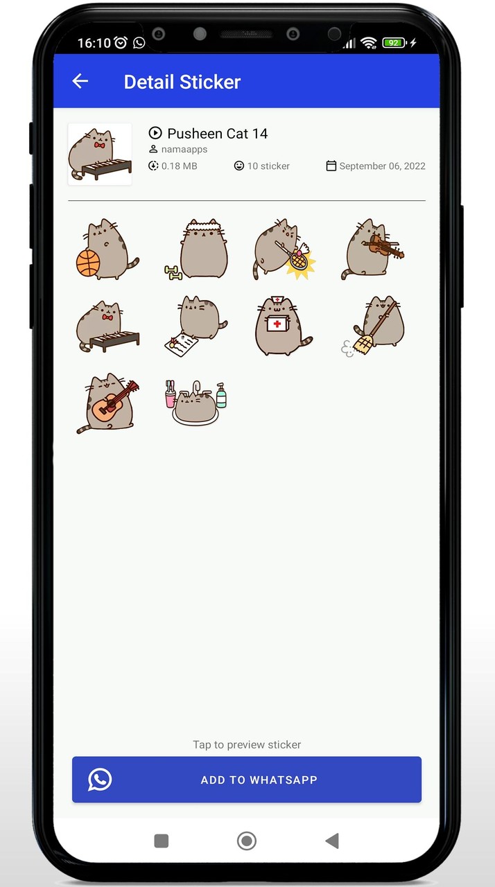 Pusheen Cat Gif WAStickerApps_playmods.net