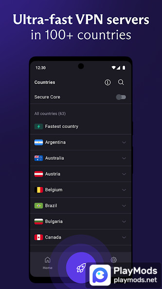 VPN Proton: Fast & Secure VPN(Premium Unlocked) screenshot image 3_playmods.net