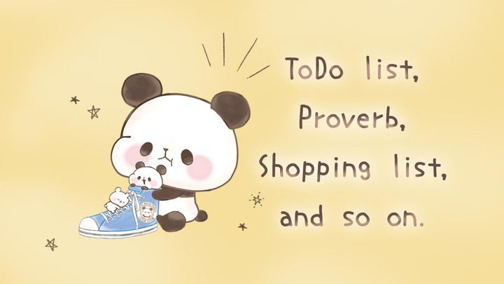 Catatan mini MOCHI MOCHI PANDA_playmods.net