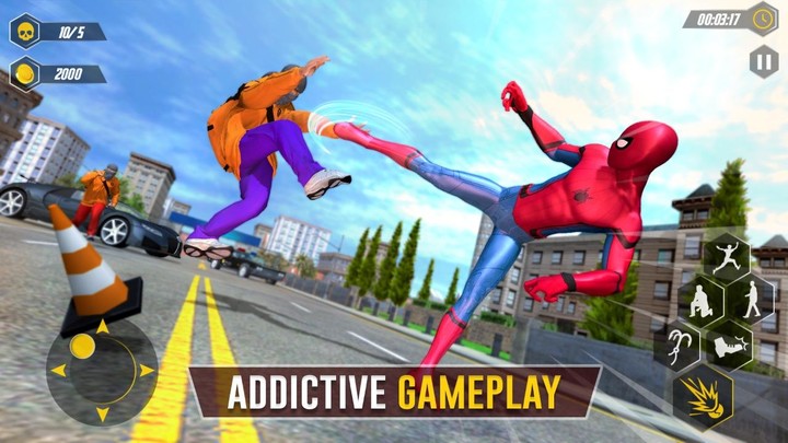 Spider Superhero : Super Rope Man Crime City_playmods.net