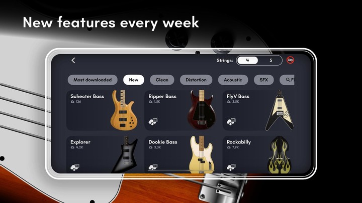Real Bass:electric bass guitar_playmods.net