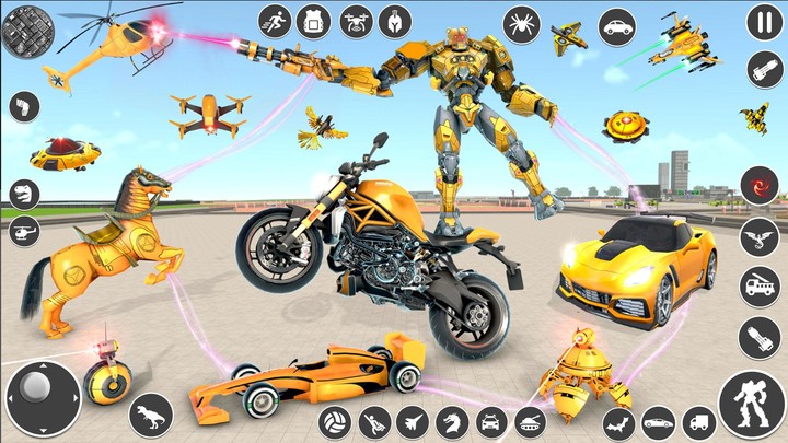Robot Bike Shooting Game_playmods.net