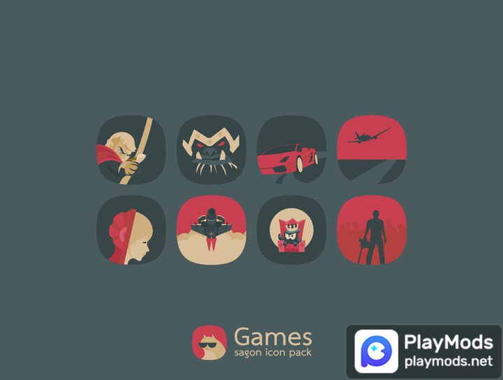 Sagon: Dark Icon Pack(Vollversion) screenshot image 4_playmods.net