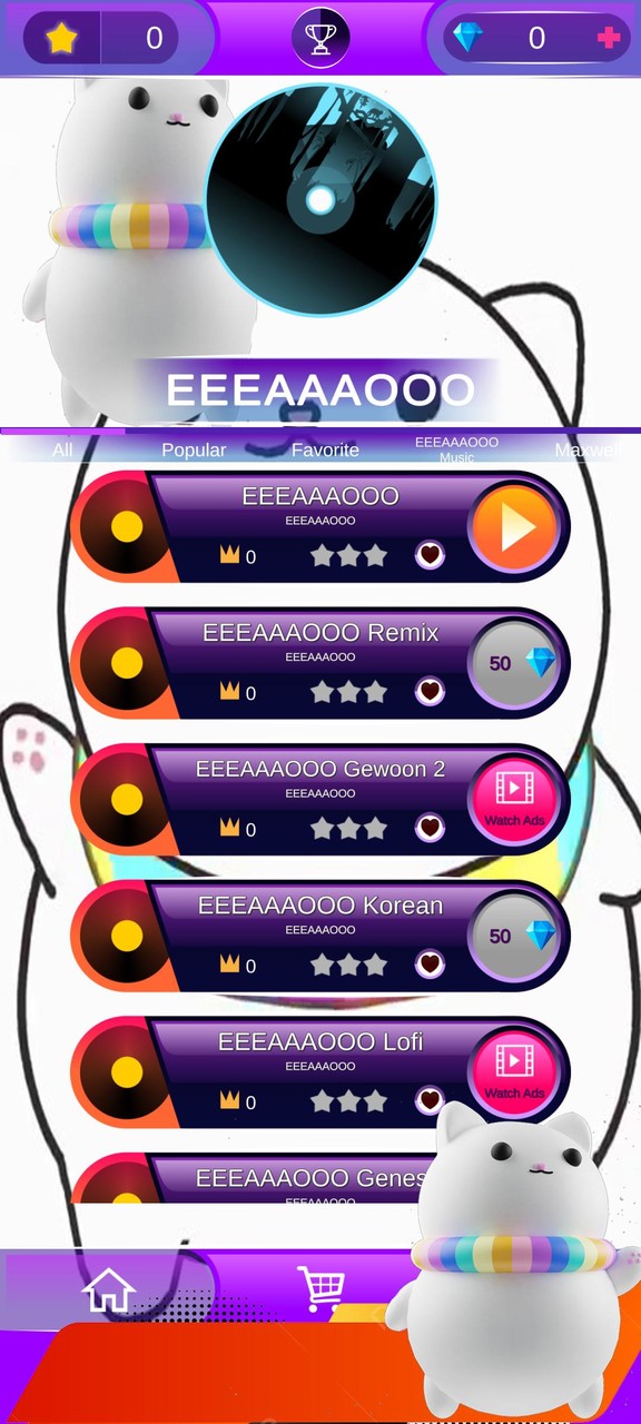 Kawaii EeeAaaOoo Tiles Hop_playmods.net