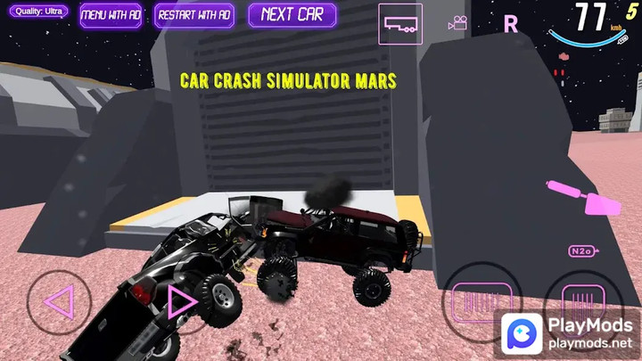 Car Crash Simulator Mars(no ads) screenshot image 1_playmods.net