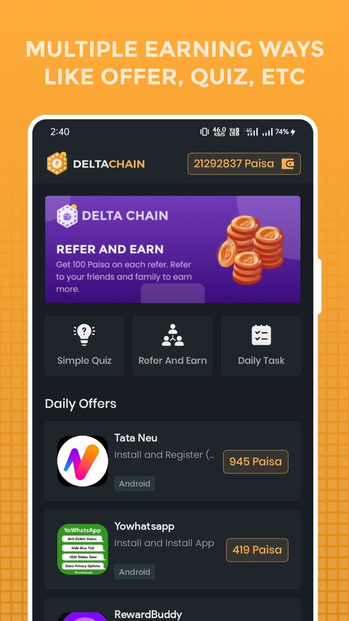 Delta Chain: Earn Money Online_playmods.net