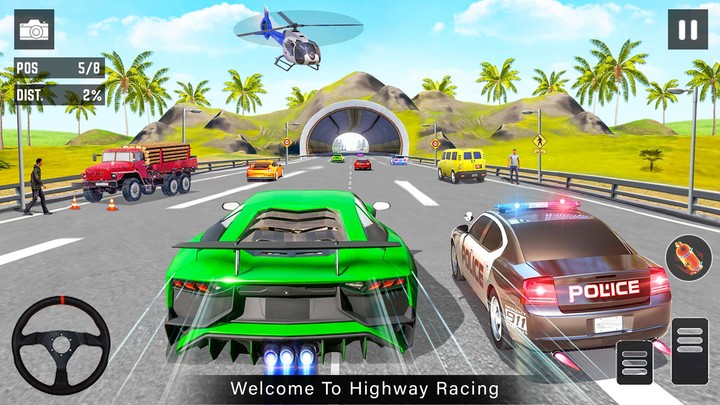 Highway Police Car Racing & Ambulance Rescue_playmods.net