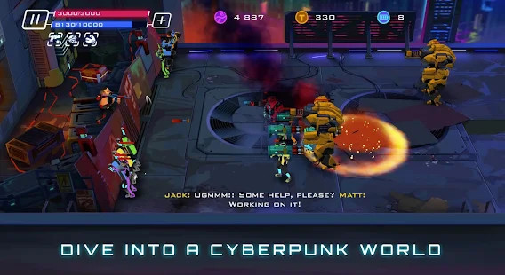 Uprising: Cyberpunk 3D Action Game(mod) screenshot image 3_playmods.net