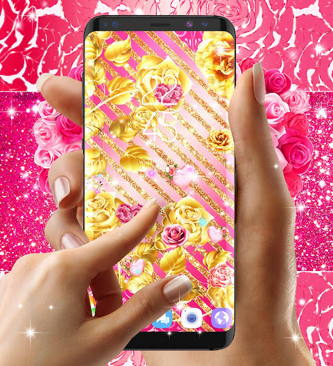 Pink rose gold live wallpaper_playmods.net