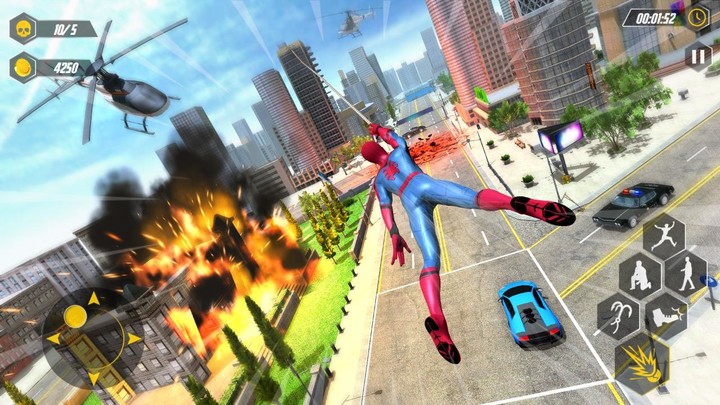 Spider Superhero : Super Rope Man Crime City_playmods.net