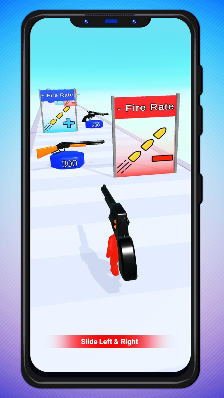 Crazy Gun Head Stick Runner 3D_playmods.net