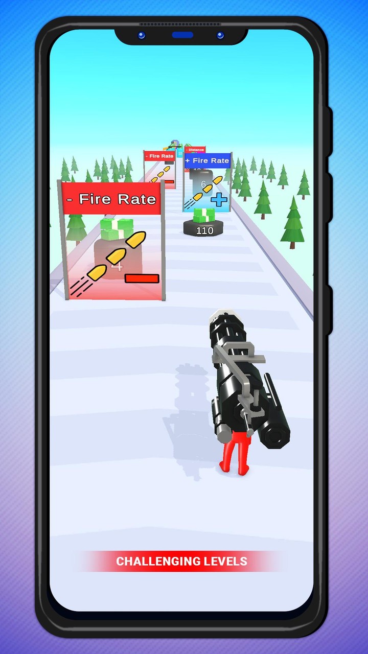 Crazy Gun Head Stick Runner 3D_playmods.net