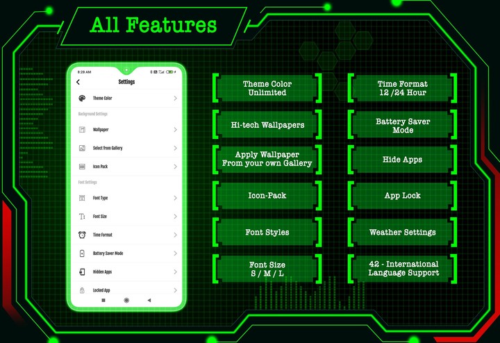 Modern Launcher 2022 - AppLock_playmods.net