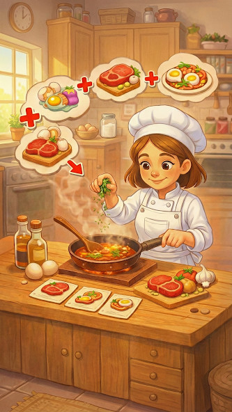 Merge Cooking: Idle Restaurant(Free Shopping) screenshot image 3_playmods.net