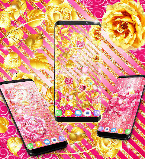Pink rose gold live wallpaper_playmods.net