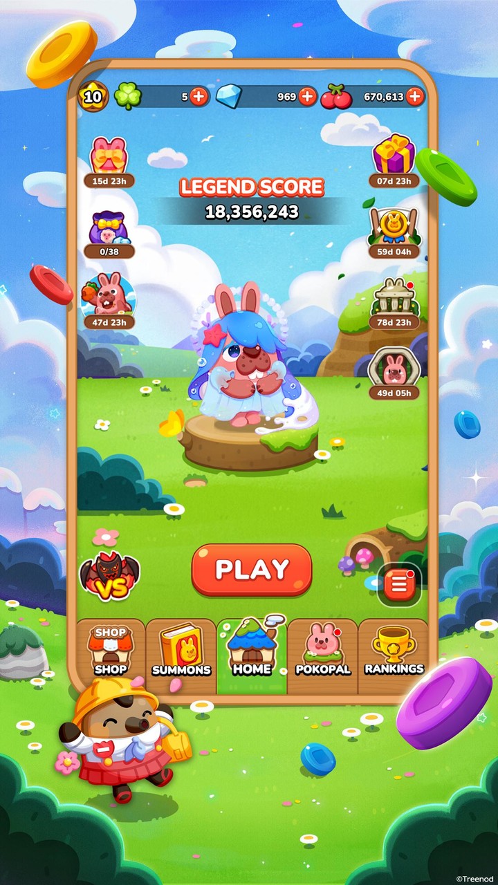 LINE Pokopang - puzzle game!_playmods.net