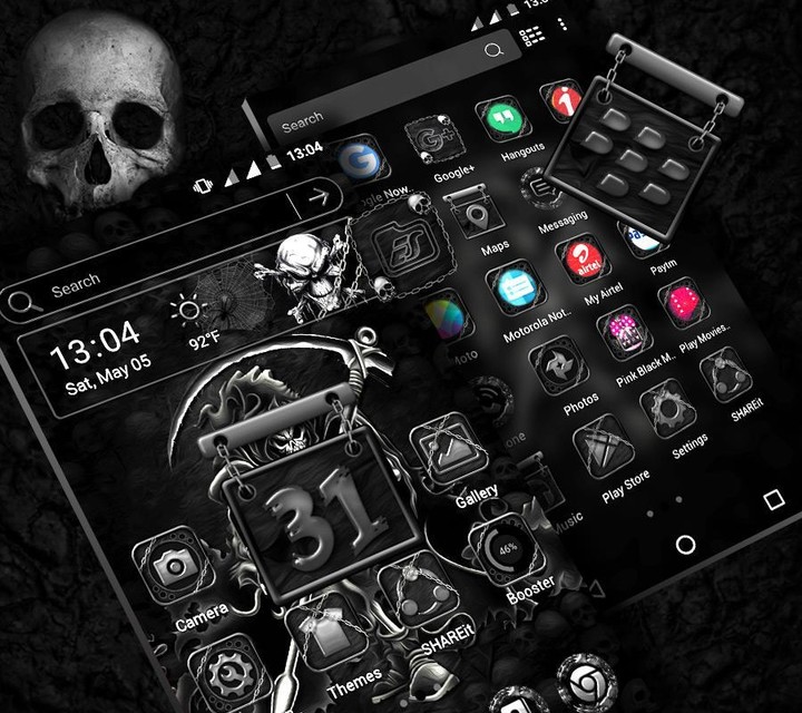 Skull Devil Launcher Theme_playmods.net
