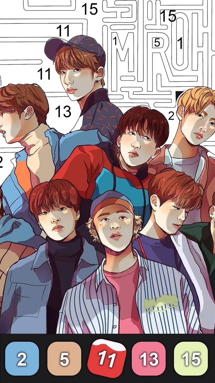 Kpop Paint by Numbers BT21_playmods.net