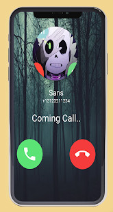 Scary Skeleton Sans: Fake Video Call Simulator(No ads) screenshot image 3_playmods.net