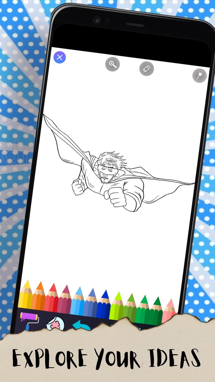 ซูเปอร์ฮีโร่กลิตเตอร์ระบายสี_playmods.net