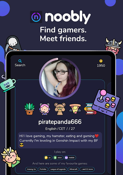 Noobly find gamers meet friends_playmods.net