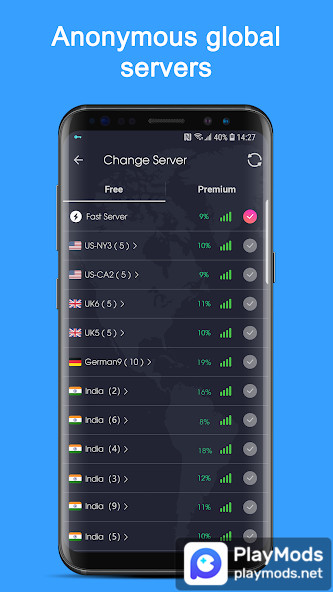 VPN Proxy Speed - Super VPN(PRO/Premium Unlocked) screenshot image 2_playmods.net