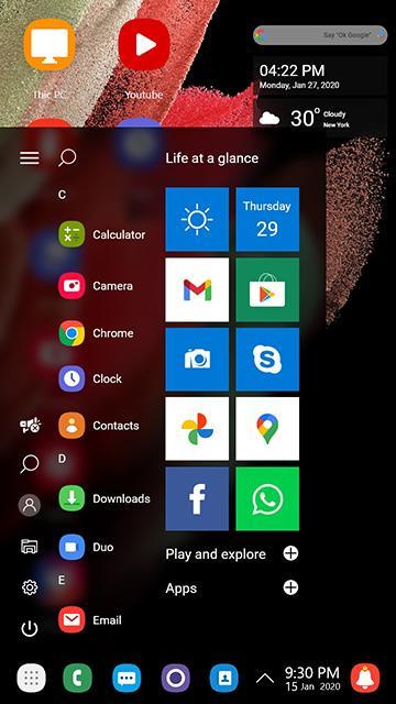 Galaxy S21 theme for launcher_playmods.net