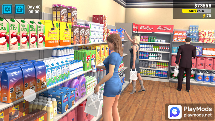 Manage Supermarket Simulator(Unlimited banknotes) screenshot image 3_playmods.net